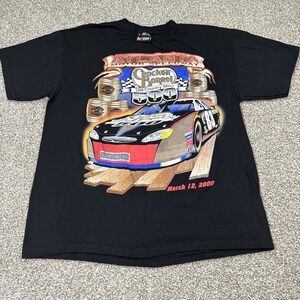 Vintage NASCAR TShirt Medium Cracker Barrel 500 Black Chase Authentics Excellent